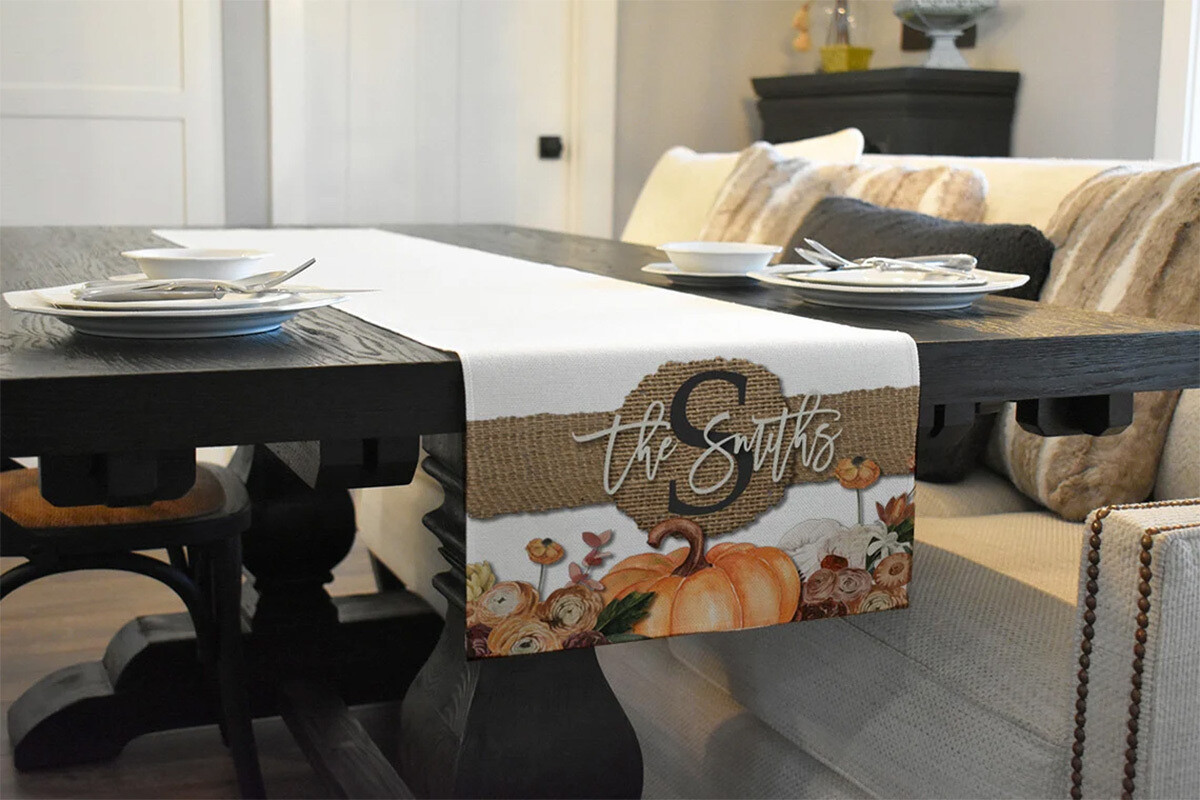 Fall Floral Table Runner