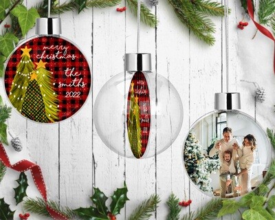 Buffalo Plaid Christmas Tree Floating Ornament