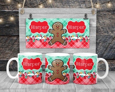 Bright Colorful Gingerbread Cookie Mug