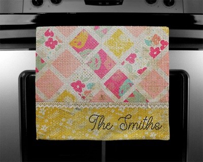 Boho Floral Dish Towel | 11x18