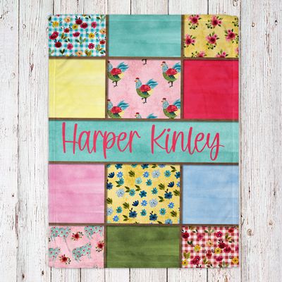 Floral Patchwork Baby Blanket