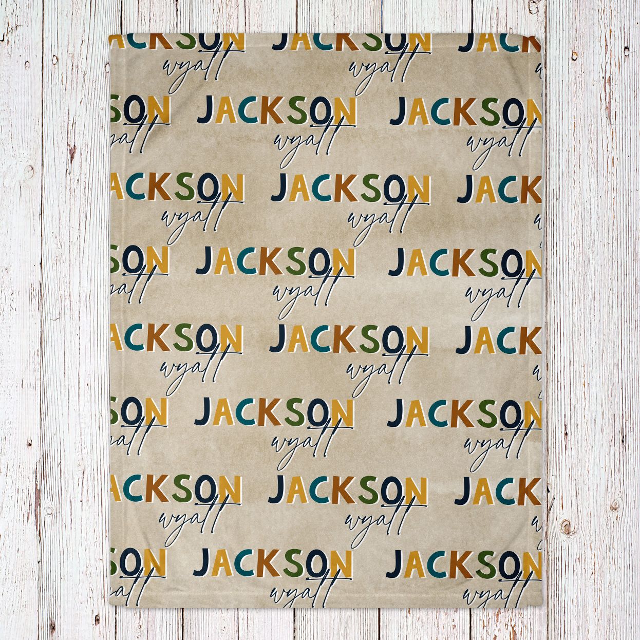 Multicolor Name Baby Blanket