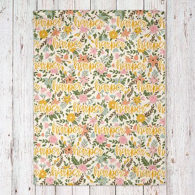 Pastel Floral Baby Blanket