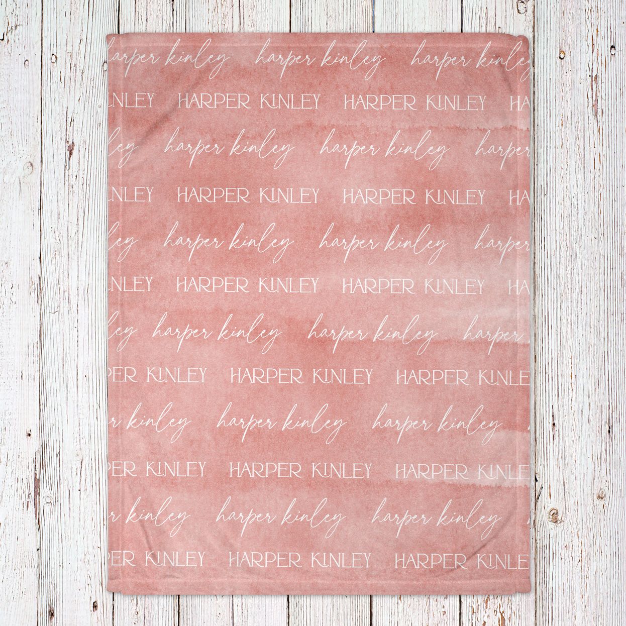Pink Watercolor Baby Blanket