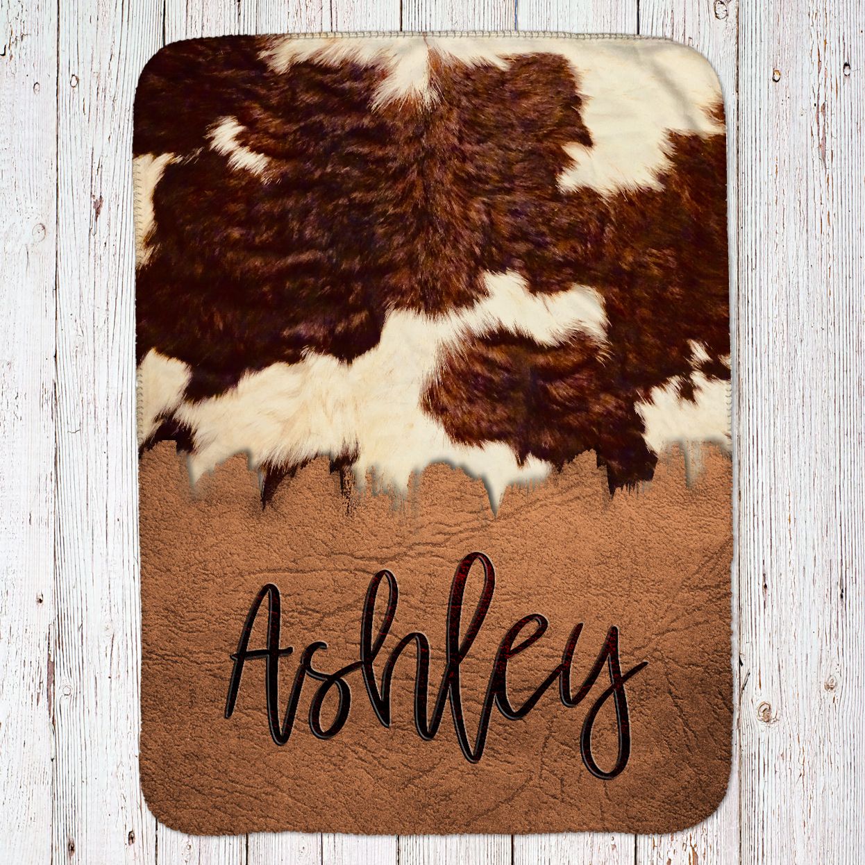 Cow Print Throw Blanket