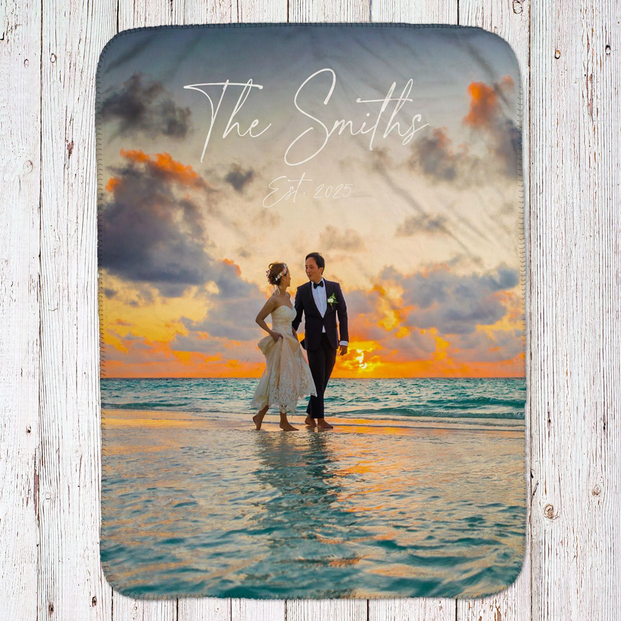 Your Photo w/ Personalization Throw Blanket