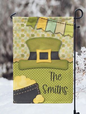 Vintage St. Patrick's Day Shamrock Garden Flag