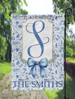 Blue Bunny Easter Garden Flag