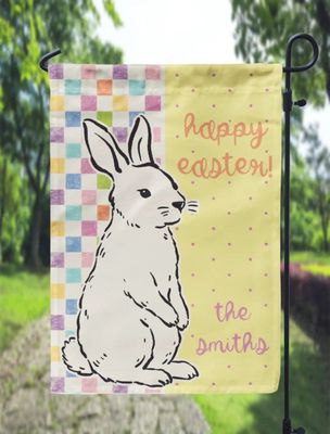 Spring Bunny Happy Easter Garden Flag