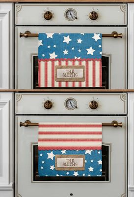 Patriotic American Flag Farmhouse Towel | 11x18