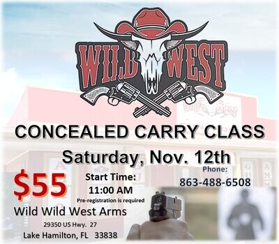 Basic Concealed Carry Class (3.5 Hrs) December 18th 1:00 PM