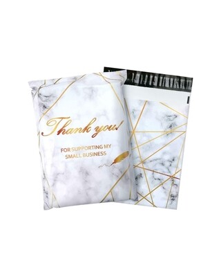 Poly-Mailer bag (Marble &amp; Gold) (10×13)