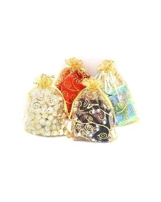 Mesh Drawstring bag (Golden) (4×6&quot;)