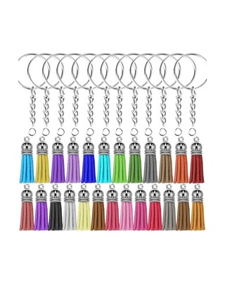 Keychain ring with tassle (Assorted Colours)