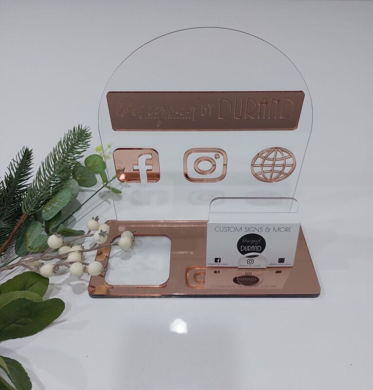 Payment and Business card stand (Mirror Acrylic)