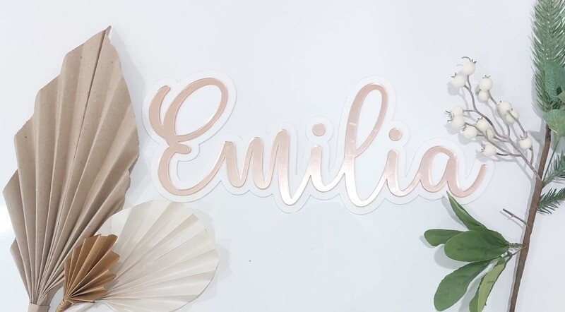 Double Layered Acrylic Names