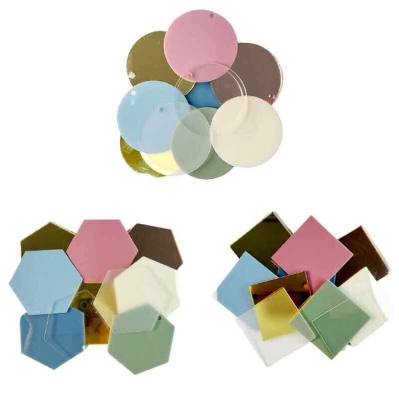 5cm Acrylic Shapes (10pk)