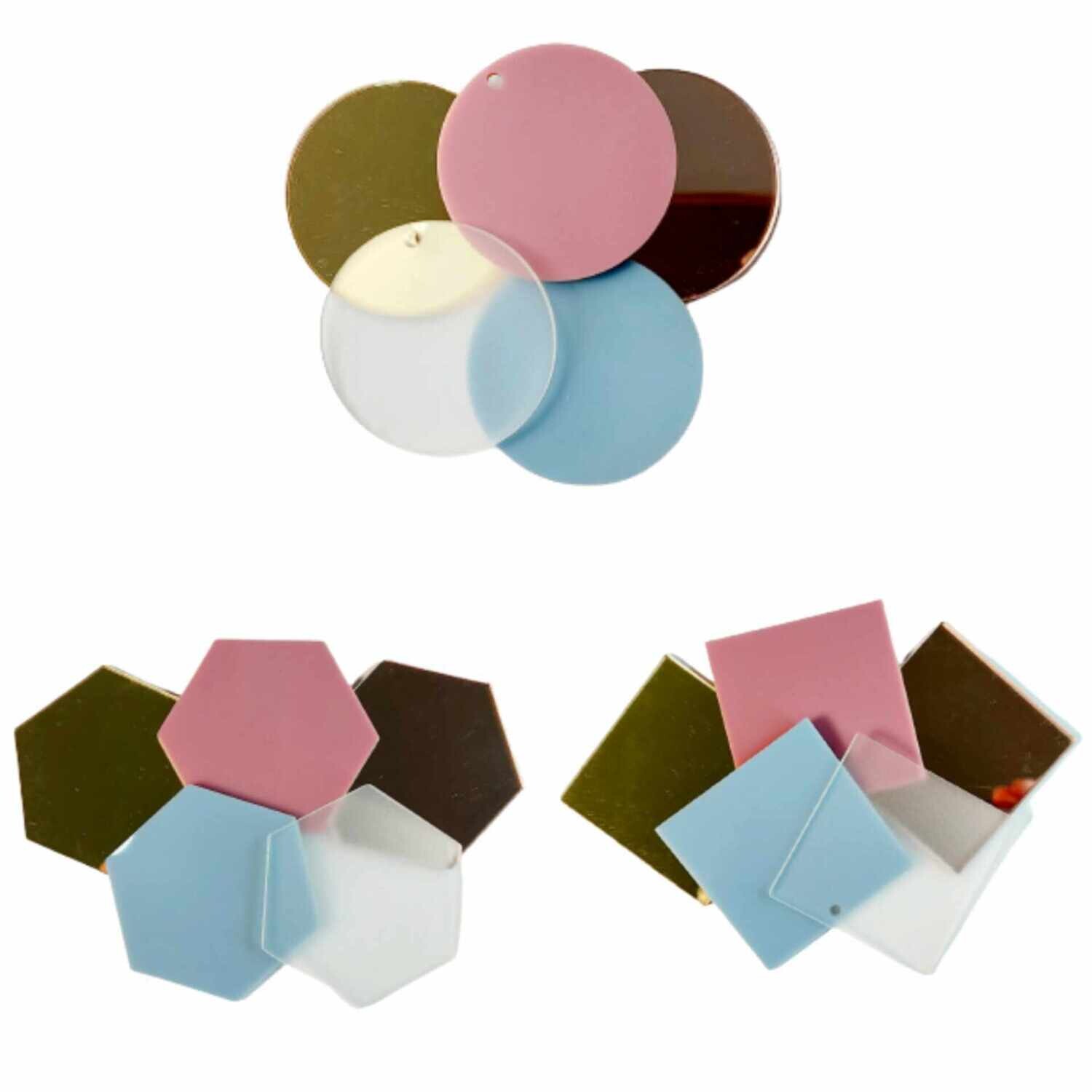 10cm Acrylic Shapes (5pk)