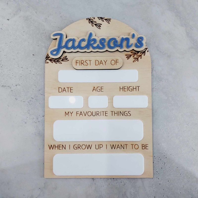 ​My first day board