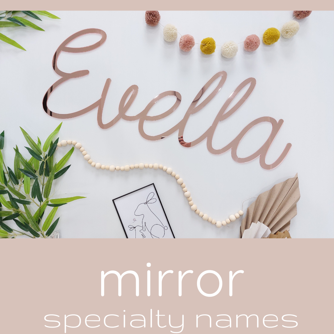 Mirrored Acrylic Names