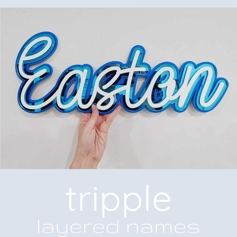 Triple Layered Acrylic Names