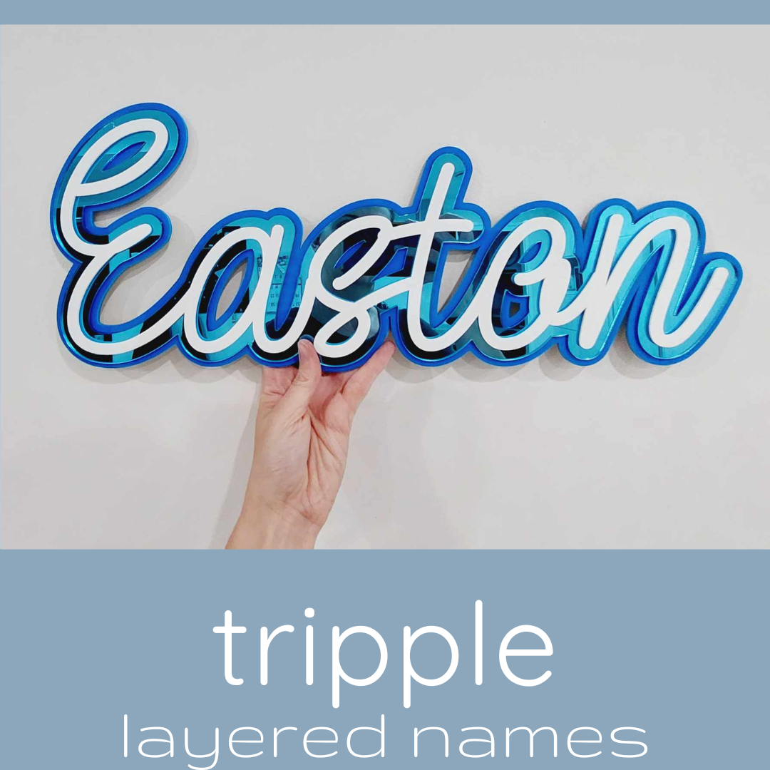 Triple Layered Acrylic Names