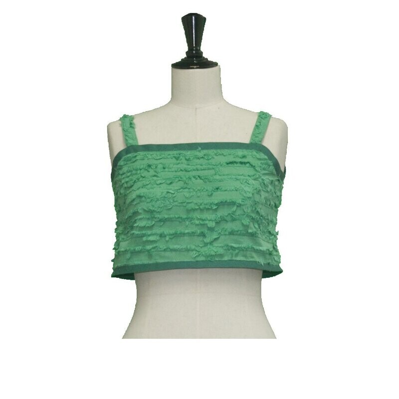 Das grüne Fransen-Top