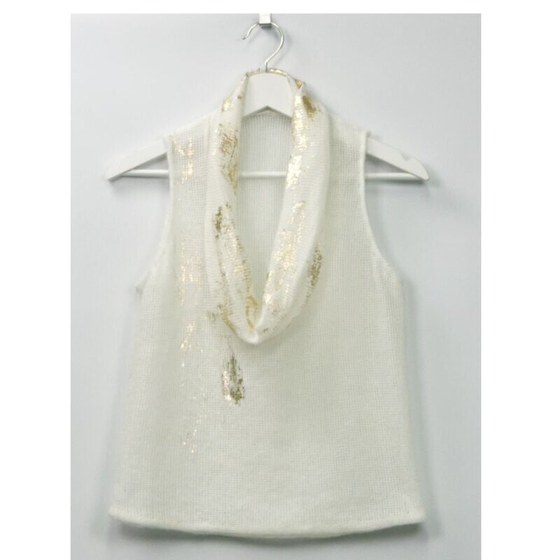 Strick Oberteil mit Gold-Druck