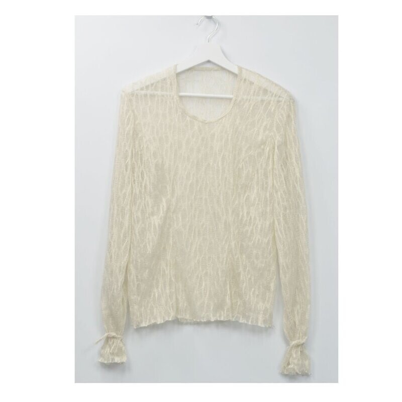 Transparentes, goldfarbenes Top
