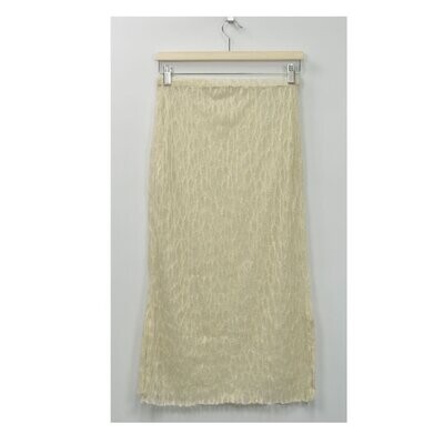 Sheer, golden knit skirt