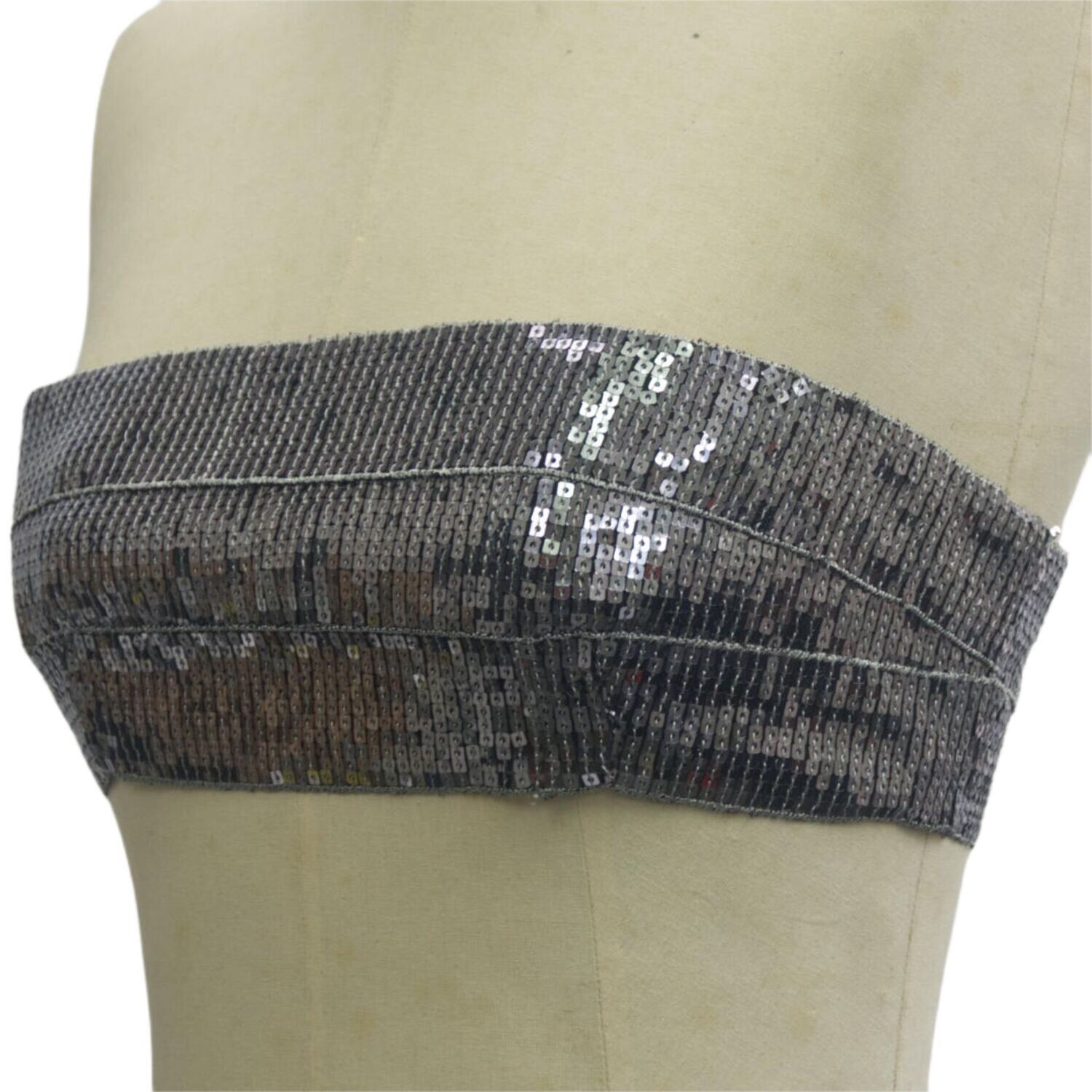 Silbernes Pailletten Top