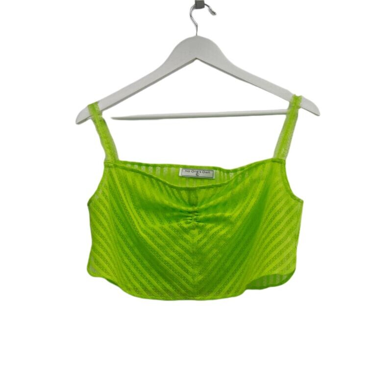 Kiwi-grünes Strick Crop-Top