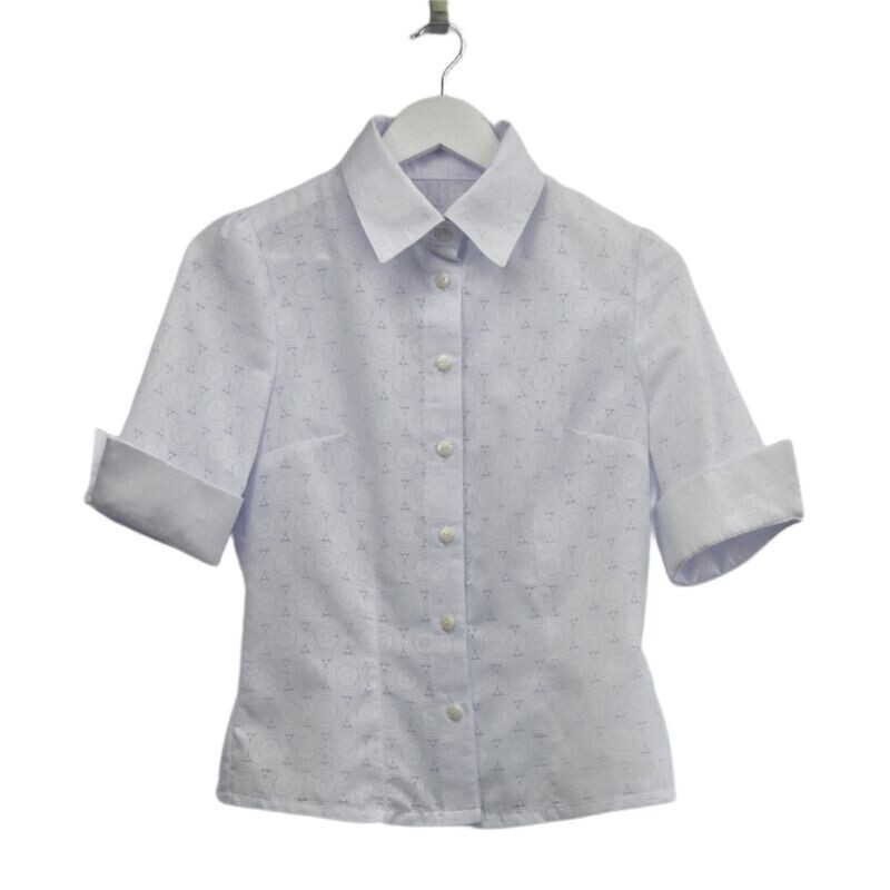 Weisse Kurzarm-Bluse