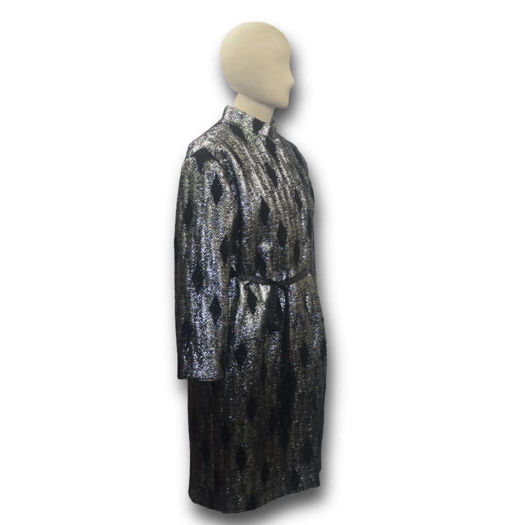 Silber-schwazer Diamant Mantel