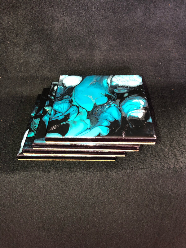 Ceramic Tile Coaster Set