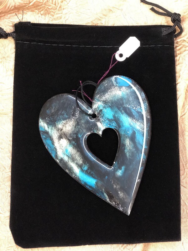 Small wooden hearts