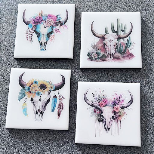 Skull Coaster Set