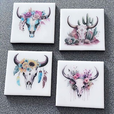 Skull Coaster Set