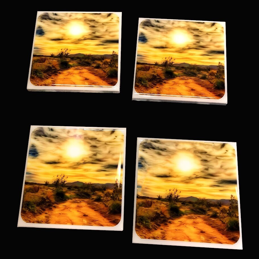 Desert Sunset Coaster Set