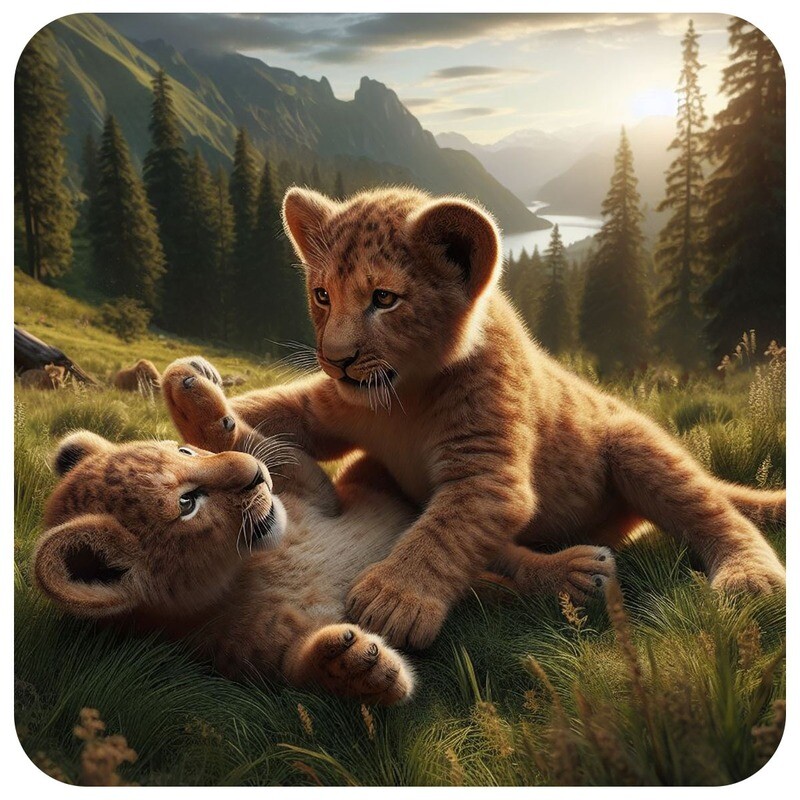 Lion Den Coaster Set