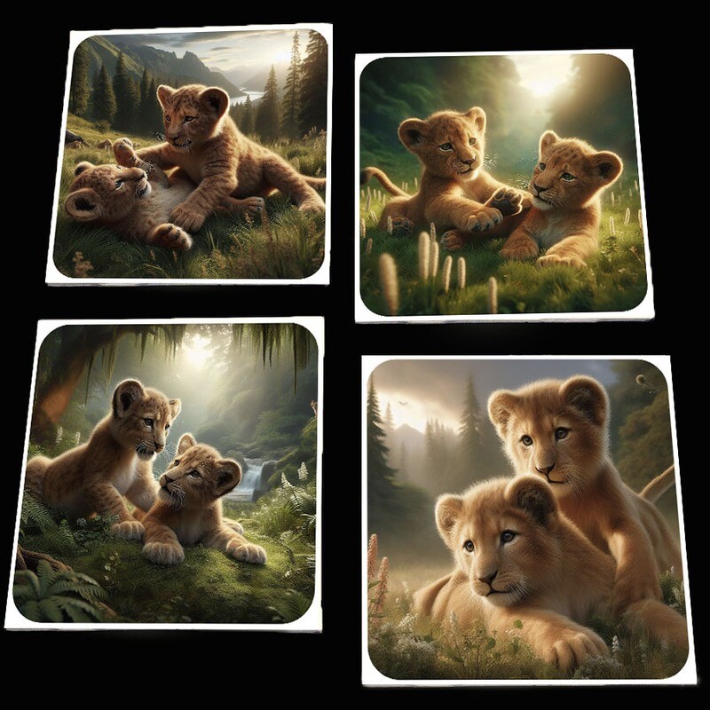Lion Den Coaster Set