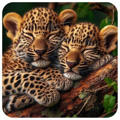 Leopard Lullabies Coaster Set