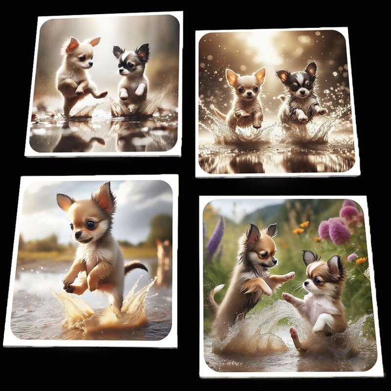 Chihuahua Splash Bash Coaster Set