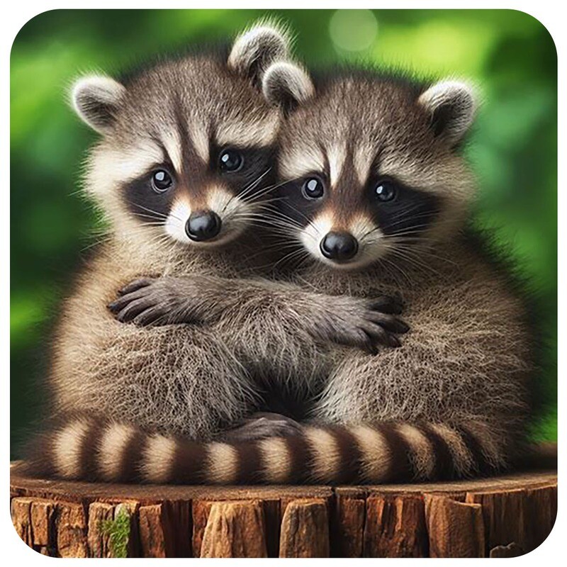 Raccoon Rendezvous Coaster Set