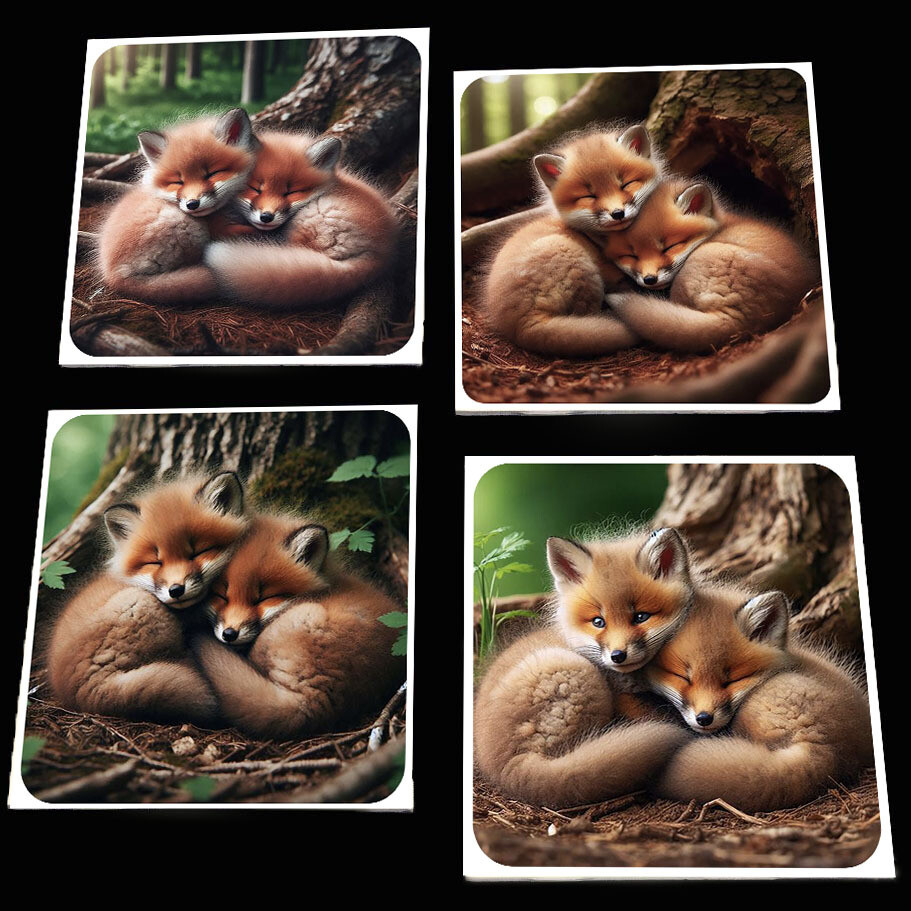 Fox &amp; Friends Coaster Set