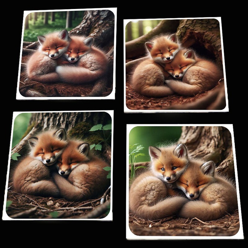Fox &amp; Friends Coaster Set