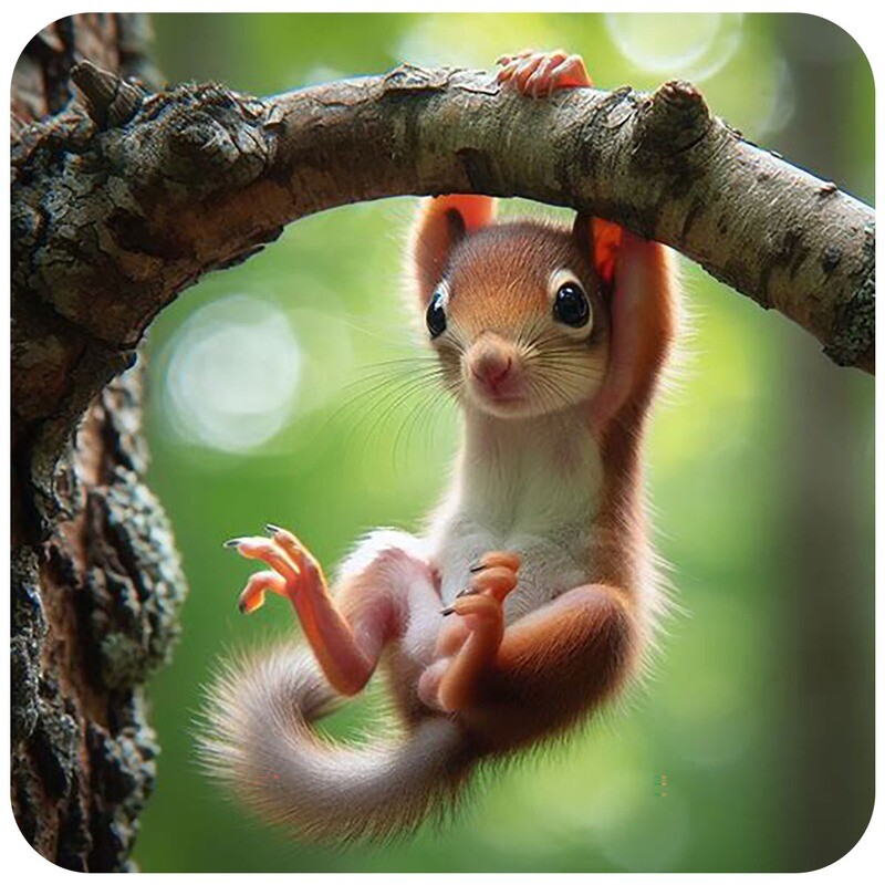 Squirrelly Hangout Coaster Set