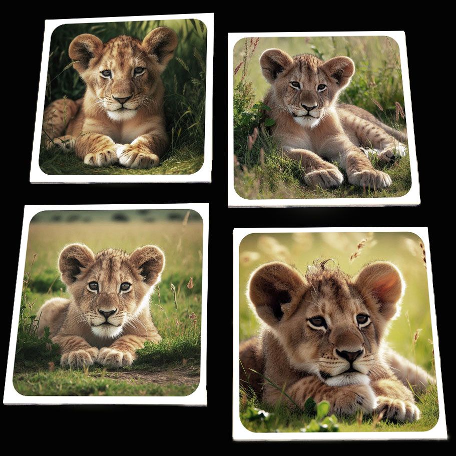 Lion Cub Coaster Set