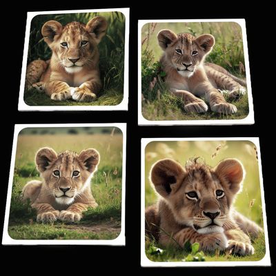 Lion Cub Coaster Set