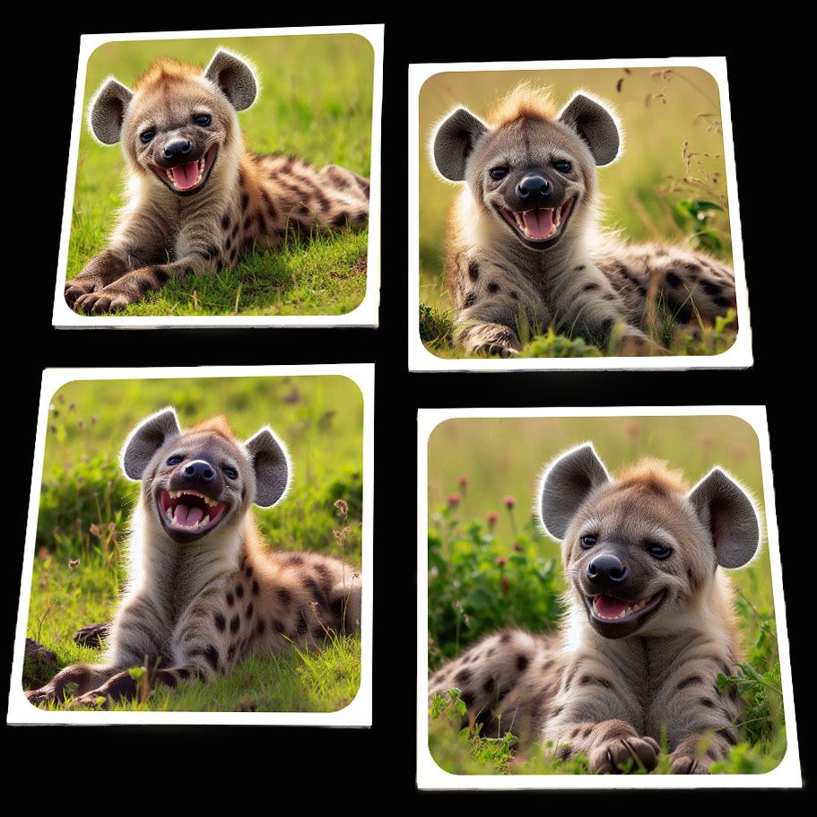 Laughing Hyena Coaster Set